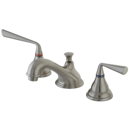Silver Sage KS5568ZL 8-Inch Widespread Bathroom Faucet with Brass Pop-Up KS5568ZL
